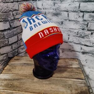 Jackalope Brewing Co  Nashville TN  red white blue pom pom  beer knit cap beanie